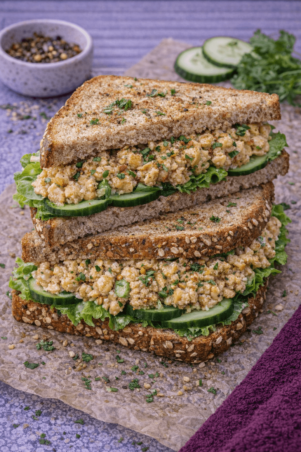 7 Spice Chickpea Salad Sandwich