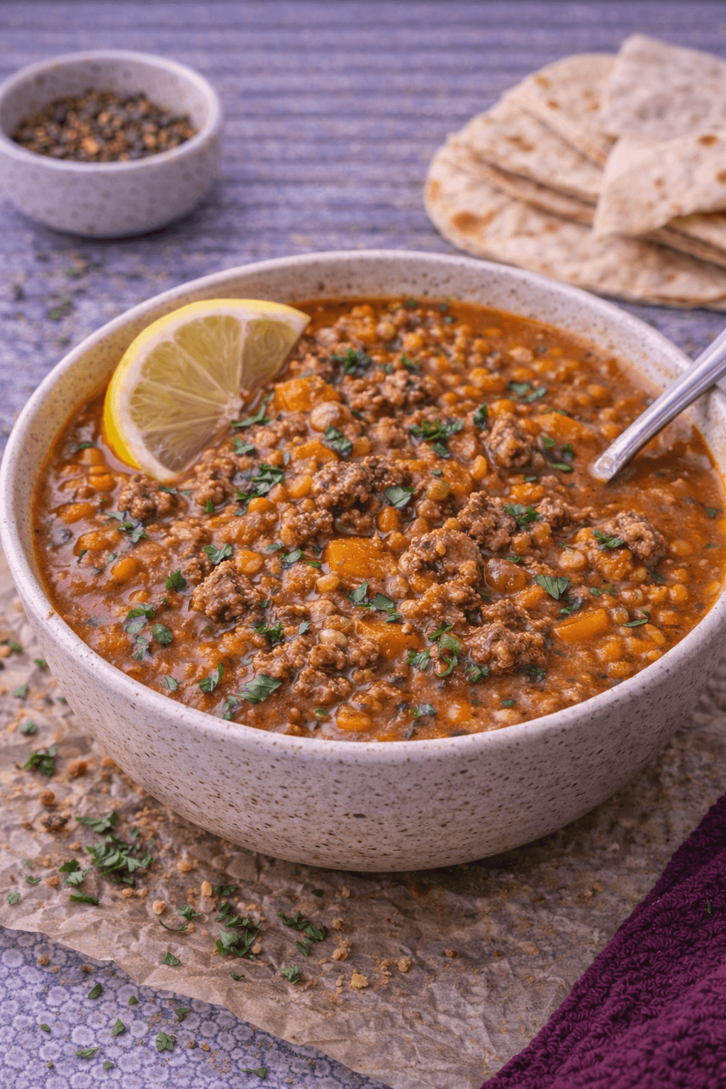 7 Spice Lentil & Lamb Soup
