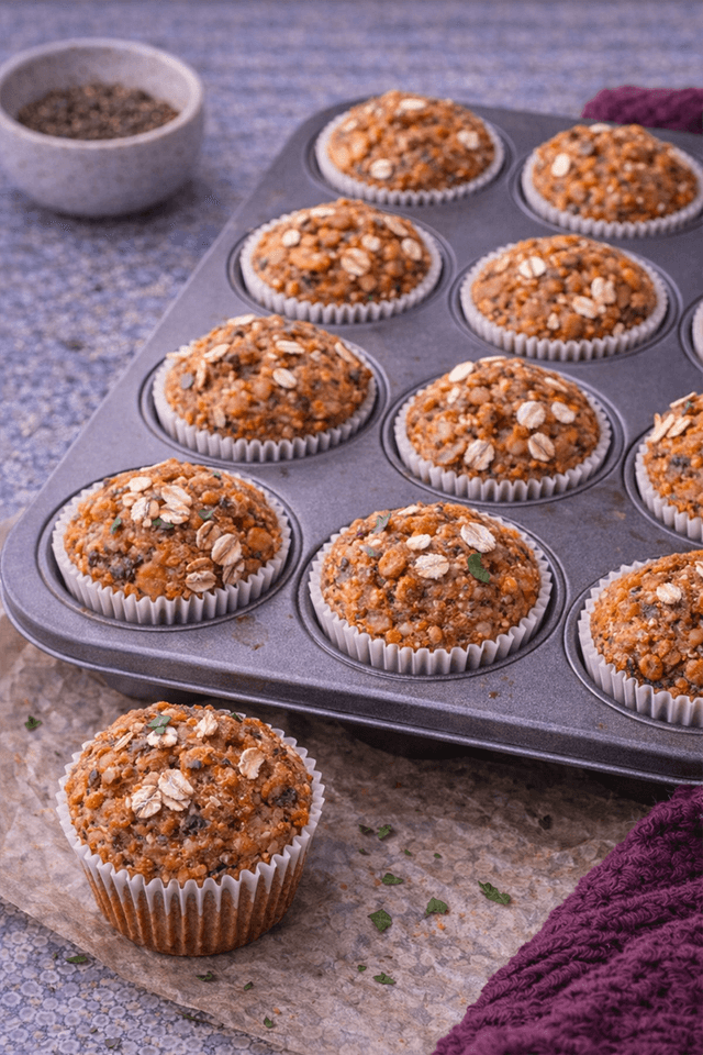 Harissa-Spiced Apple & Carrot Muffins