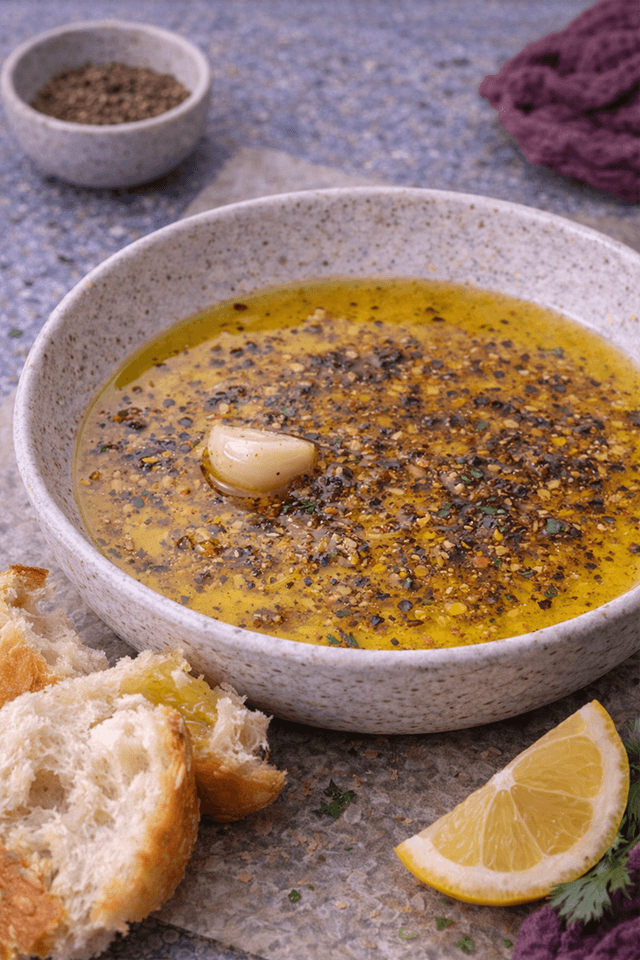 Loomi-Infused Olive Oil Bread Dip