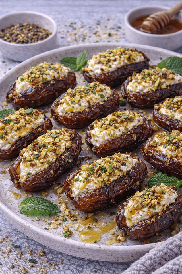 Biryani-Spiced Labneh Stuffed Dates