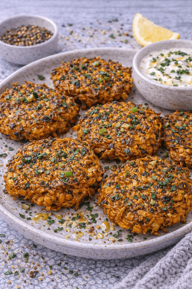 Biryani-Spiced Sweet Potato Fritters