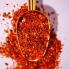 Aleppo pepper flakes texture close up – mild Middle Eastern chili